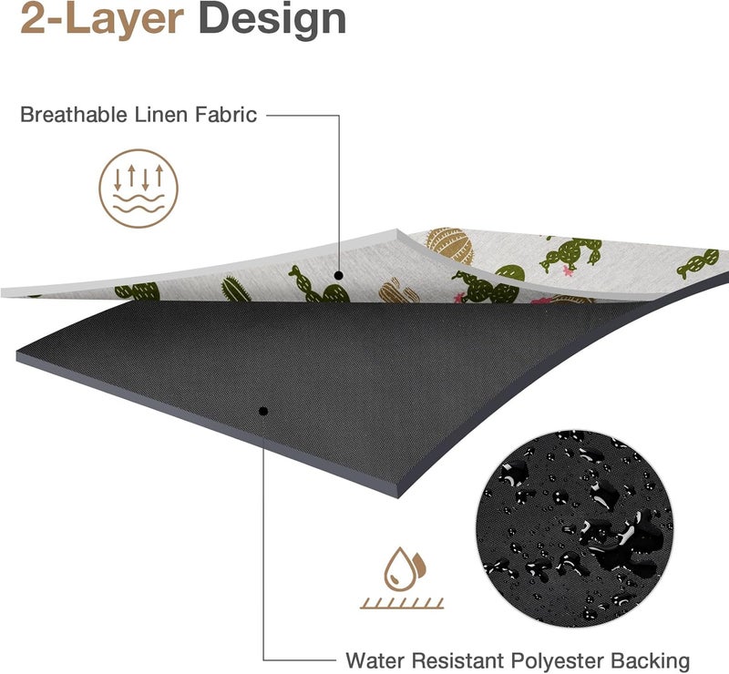 WILLOW WEAVE Picnic Blankets Washable | Beach Mat Sand Free Waterproof | Camping Blankets | Emergency Blankets | Picnic Baskets Accessories with Waterproof Backing and Shoulder Strap - Cactus - Image 3